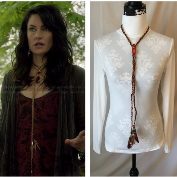 Witches of East End Handmade Replica of Wendy’s Double Ruby Teardrop Necklace - Picture 3 of 15